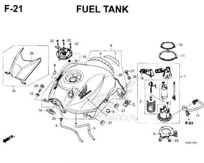 Katalog Suku Cadang Honda CBR 150R K45N