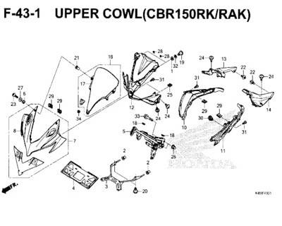 Katalog Suku Cadang Honda CBR 150R K45N