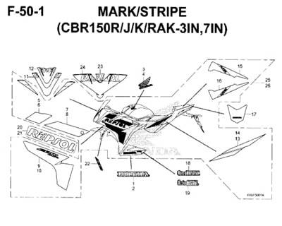 Katalog Suku Cadang Honda CBR 150R K45N