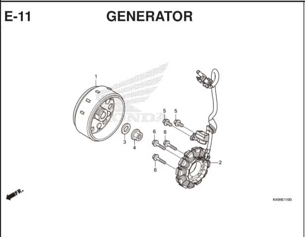 Katalog Suku Cadang Honda CBR 150R K45R