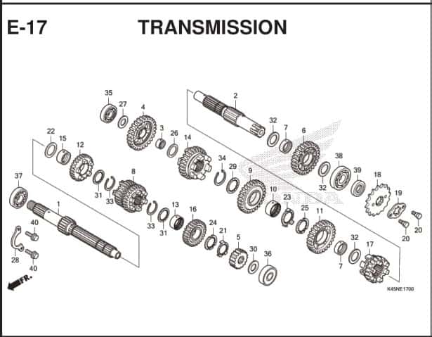 Katalog Suku Cadang Honda CBR 150R K45R
