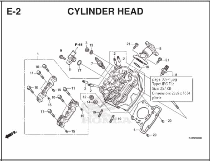 Katalog Suku Cadang Honda CBR 150R K45R