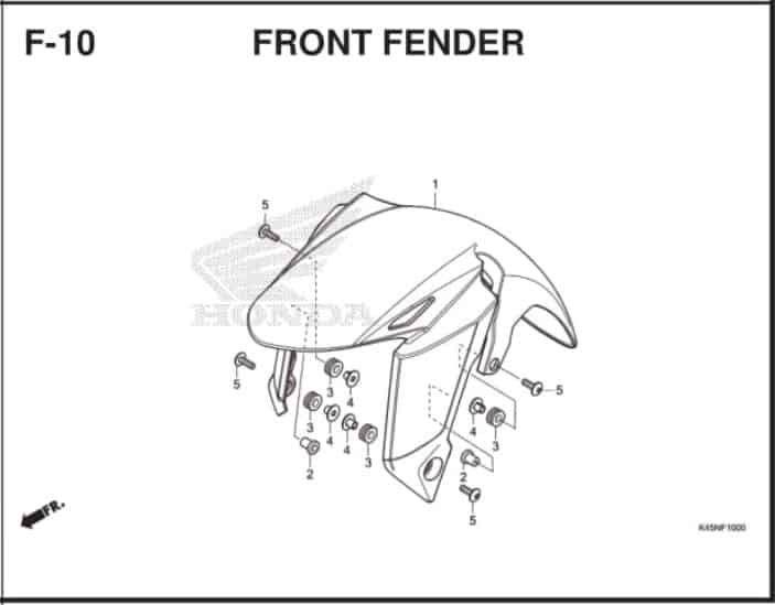 Katalog Suku Cadang Honda CBR 150R K45R