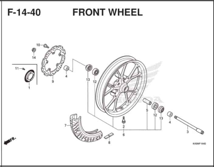 Katalog Suku Cadang Honda CBR 150R K45R