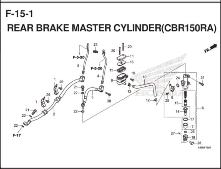 Katalog Suku Cadang Honda CBR 150R K45R