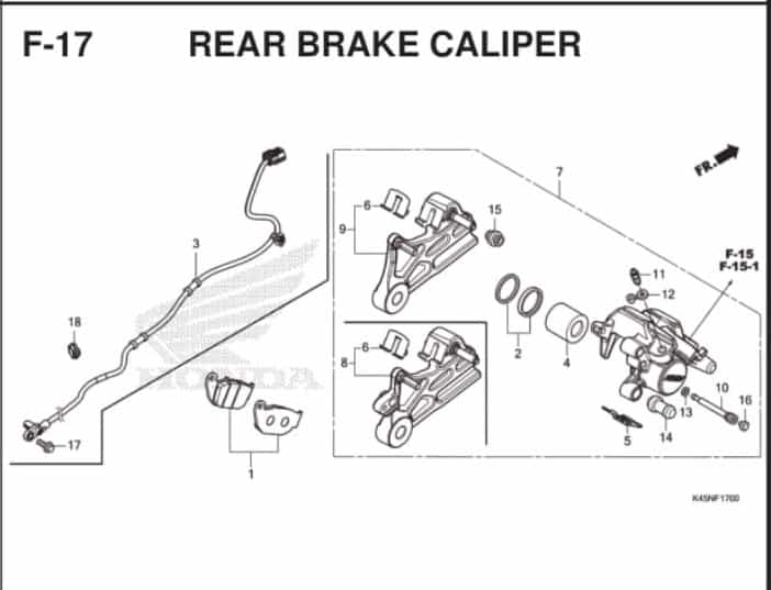 Katalog Suku Cadang Honda CBR 150R K45R