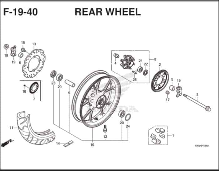 Katalog Suku Cadang Honda CBR 150R K45R