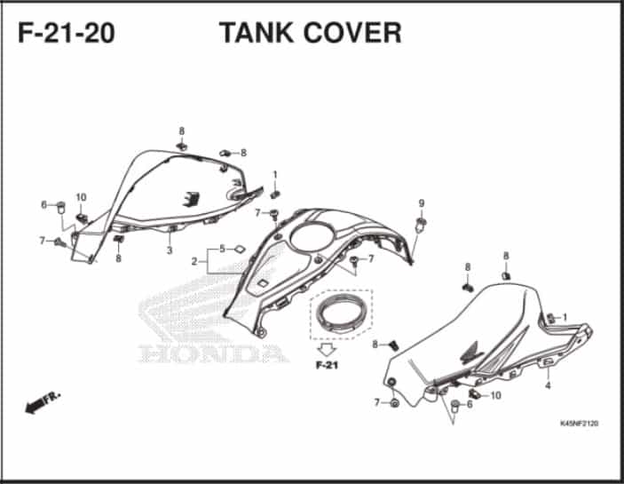 Katalog Suku Cadang Honda CBR 150R K45R