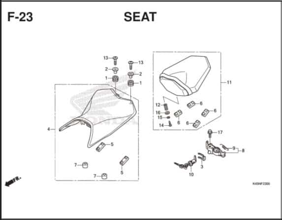 Katalog Suku Cadang Honda CBR 150R K45R