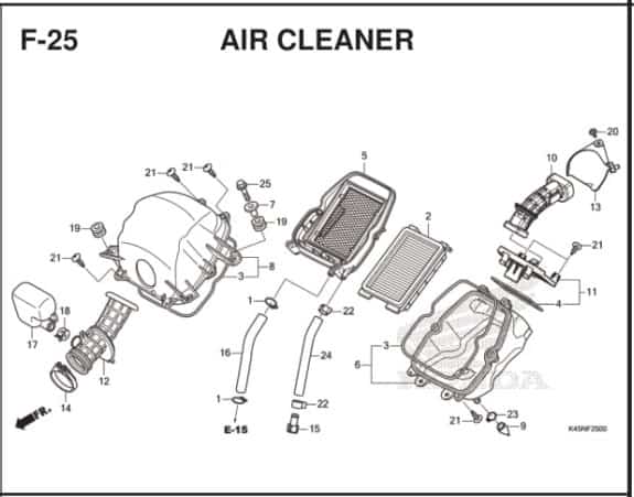Katalog Suku Cadang Honda CBR 150R K45R