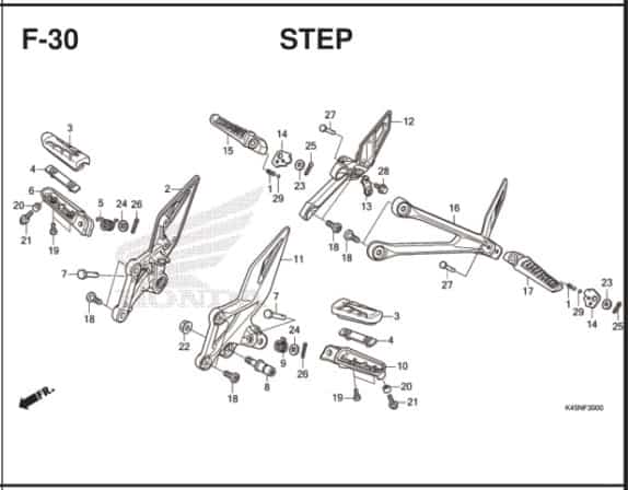 Katalog Suku Cadang Honda CBR 150R K45R