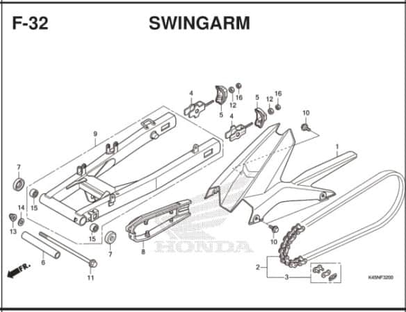 Katalog Suku Cadang Honda CBR 150R K45R