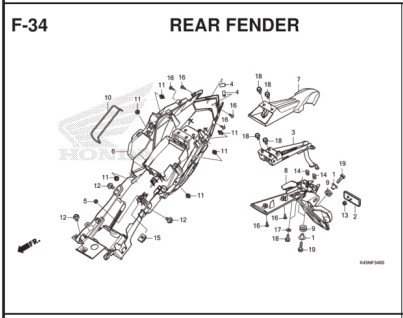 Katalog Suku Cadang Honda CBR 150R K45R
