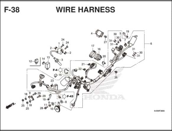 Katalog Suku Cadang Honda CBR 150R K45R