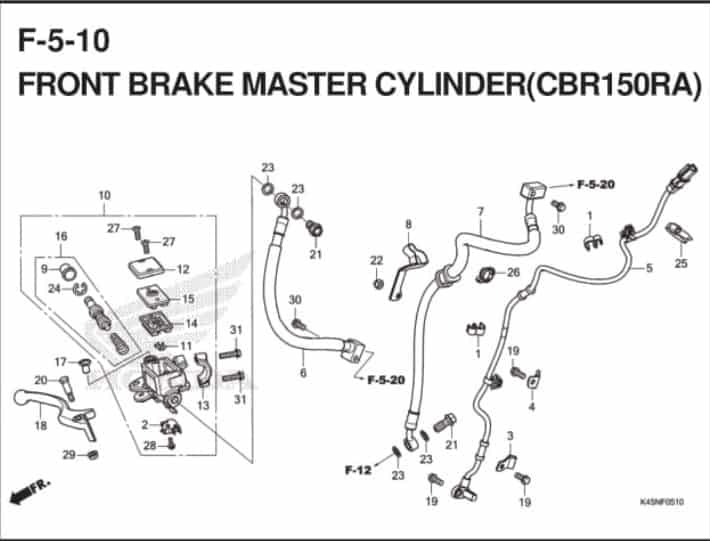 Katalog Suku Cadang Honda CBR 150R K45R