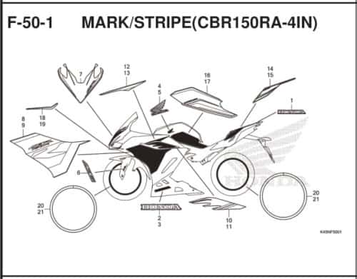 Katalog Suku Cadang Honda CBR 150R K45R