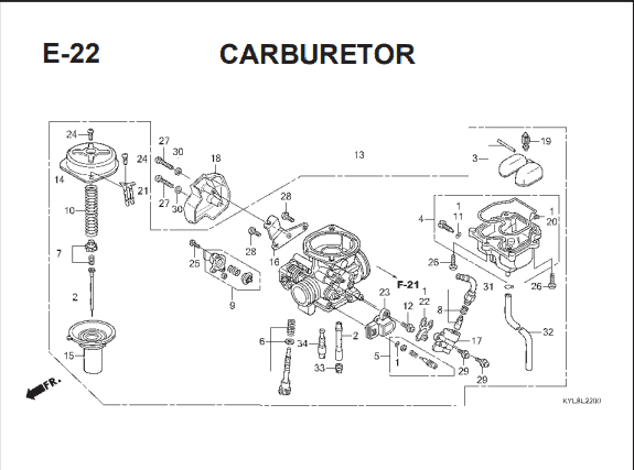 Katalog Suku Cadang Honda New Mega Pro Carbu KYE