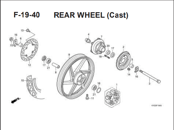 Katalog Suku Cadang Honda New Mega Pro Carbu KYE