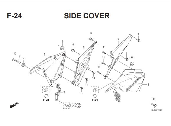 Katalog Suku Cadang Honda New Mega Pro Carbu KYE