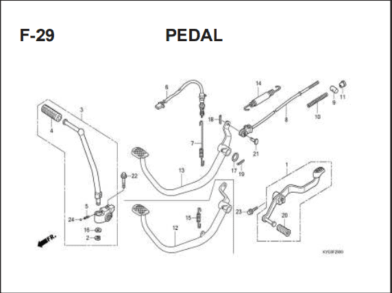 Katalog Suku Cadang Honda New Mega Pro Carbu KYE