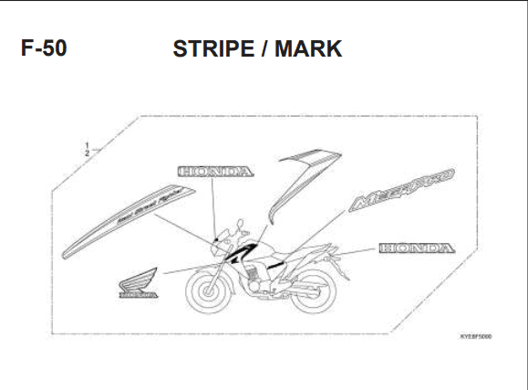 Katalog Suku Cadang Honda New Mega Pro Carbu KYE