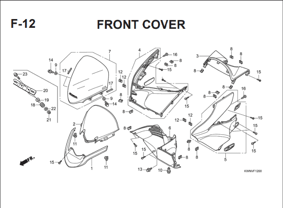 Katalog Suku Cadang Honda  PCX 125 KWN
