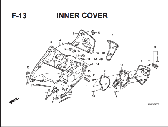 Katalog Suku Cadang Honda  PCX 125 KWN