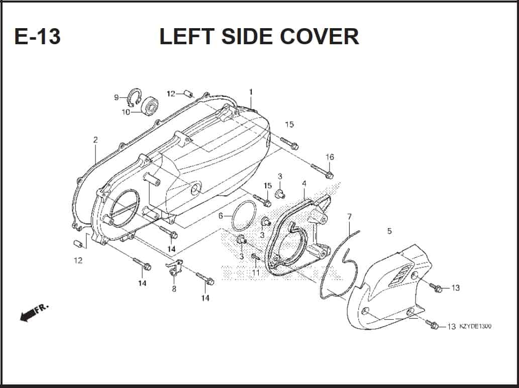 Katalog Suku Cadang Honda PCX 150 KZY