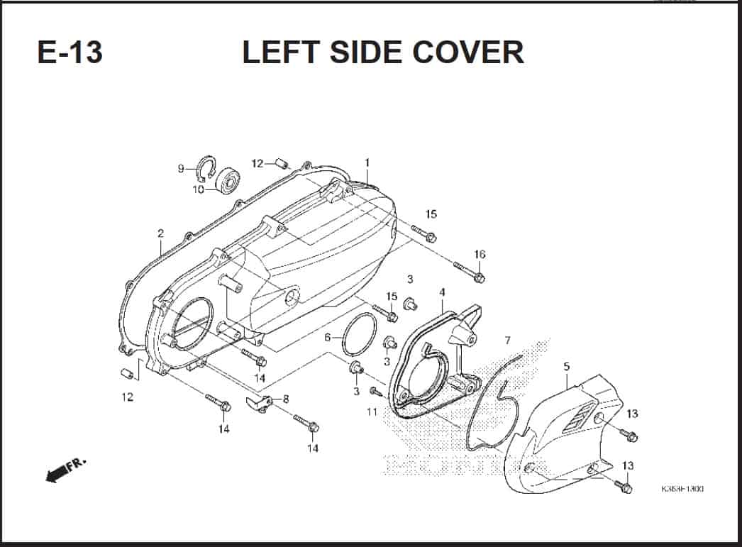 Katalog Suku Cadang Honda PCX 150 K36J