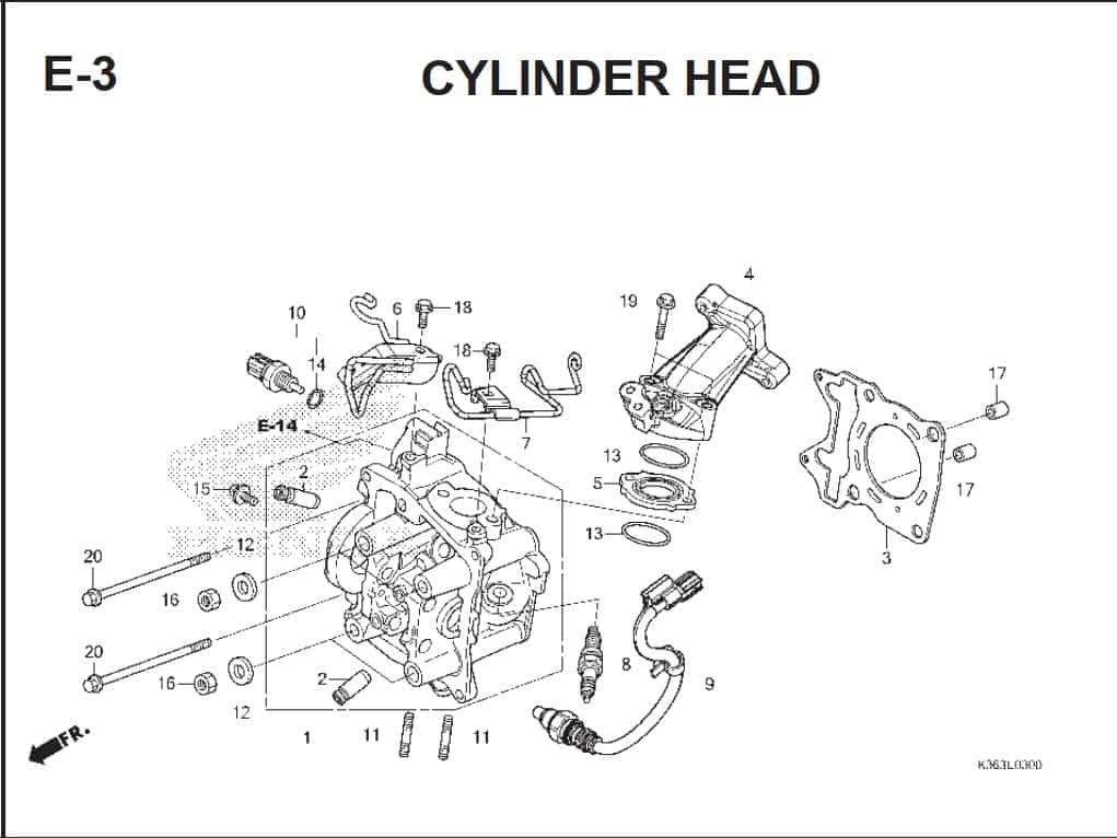 Katalog Suku Cadang Honda PCX 150 K36J