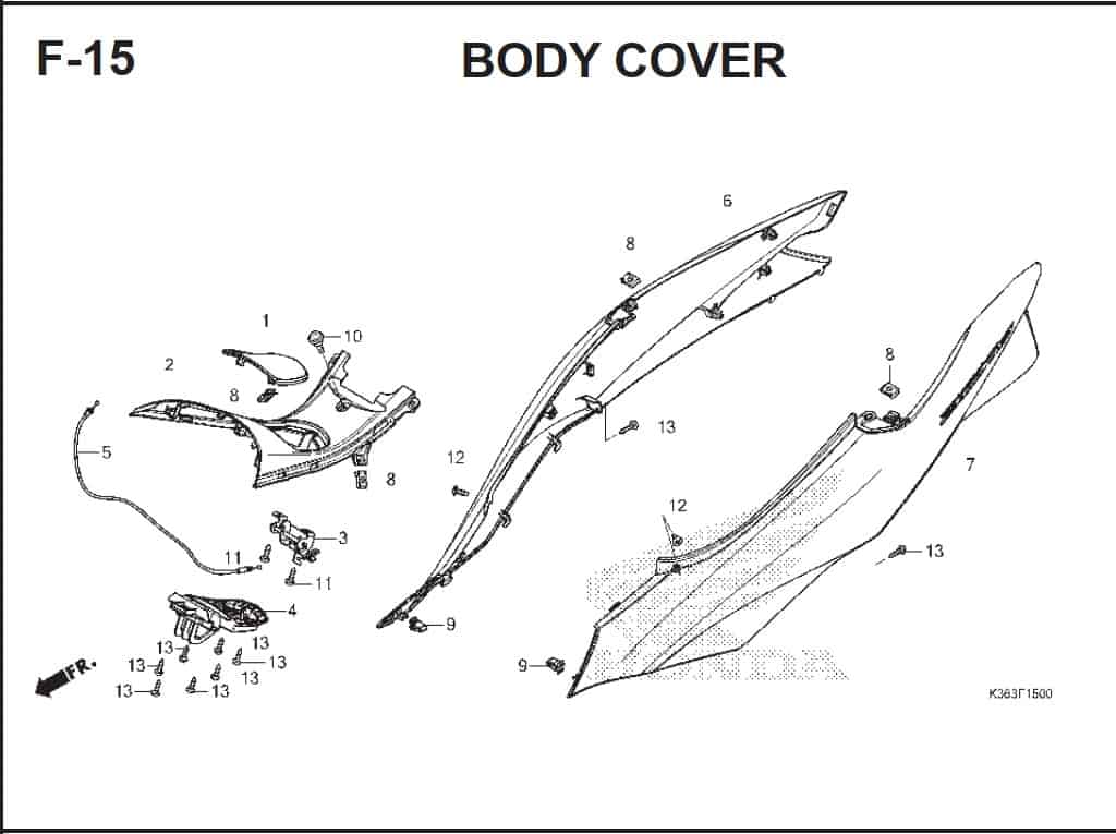Katalog Suku Cadang Honda PCX 150 K36J