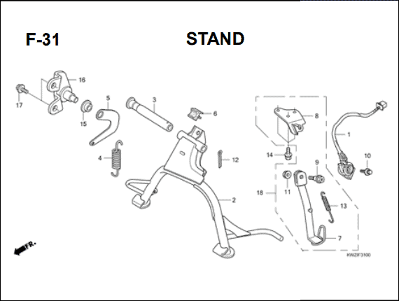 Katalog Suku Cadang Honda Revo AT KWZ