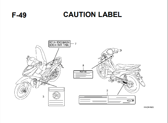 Katalog Suku Cadang Honda Revo AT KWZ