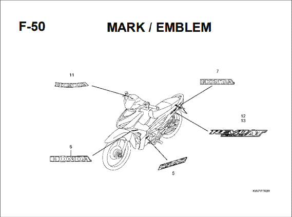 Katalog Suku Cadang Honda Revo AT KWZ