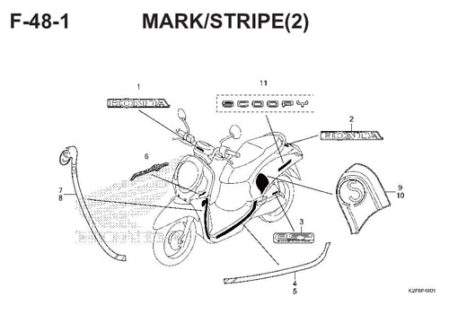 Katalog Suku Cadang Honda Scoopy eSP K2F