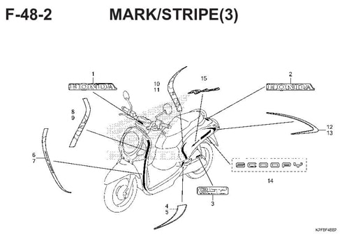 Katalog Suku Cadang Honda Scoopy eSP K2F