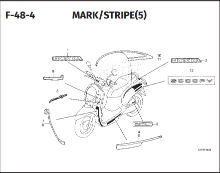 Katalog Suku Cadang Honda Scoopy eSP K2F