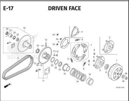 Katalog Suku Cadang Honda Scoopy eSP K2FP