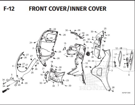 Katalog Suku Cadang Honda Scoopy eSP K2FP