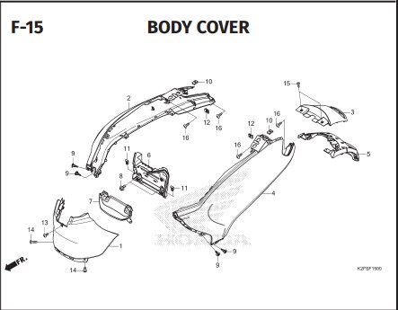 Katalog Suku Cadang Honda Scoopy eSP K2FP