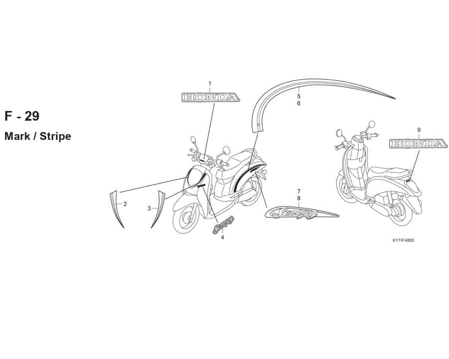 Katalog Suku Cadang Honda Scoopy KYT