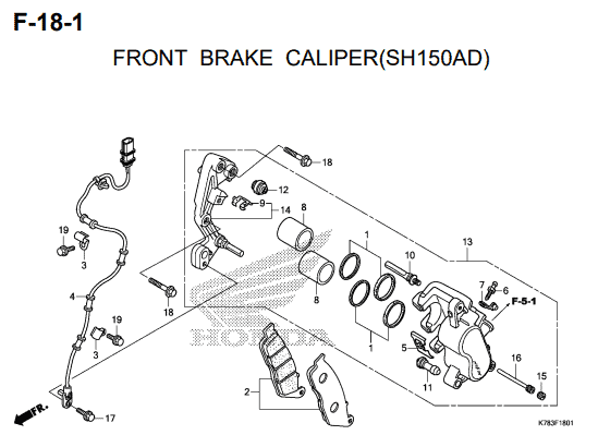 Katalog Suku Cadang Honda SH150i