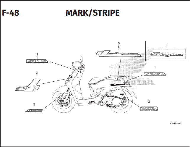 Katalog Suku Cadang Honda Stylo 160