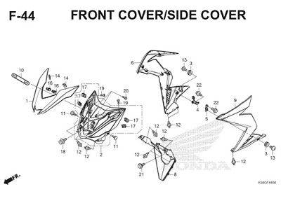 Katalog Suku Cadang Honda Supra GTR 150 K56F