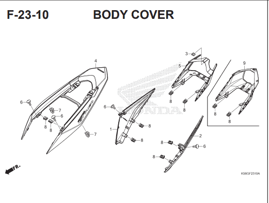 Katalog Suku Cadang Honda Supra GTR 150 K56W