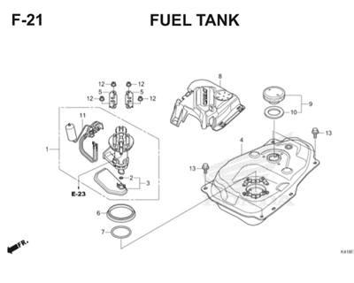 Katalog Suku Cadang Honda Supra X 125 FI K41