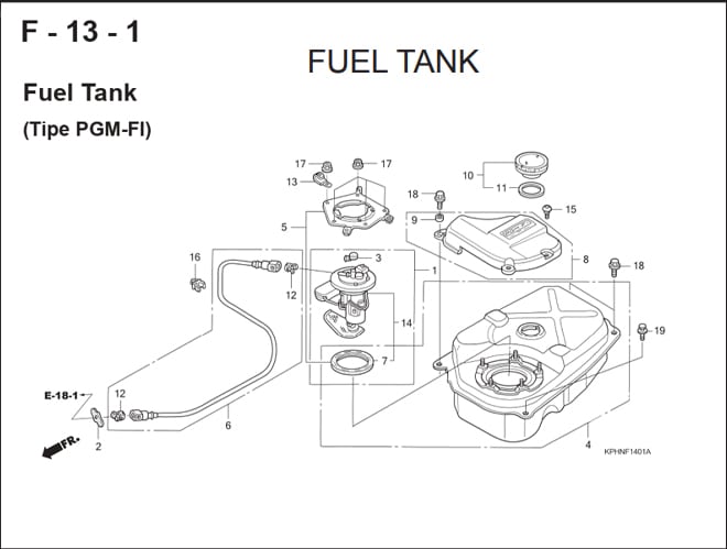 Katalog Suku Cadang Honda Supra X 125 KVL
