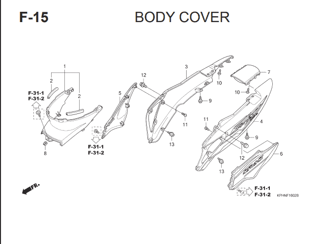 Katalog Suku Cadang Honda Supra X 125 KVL