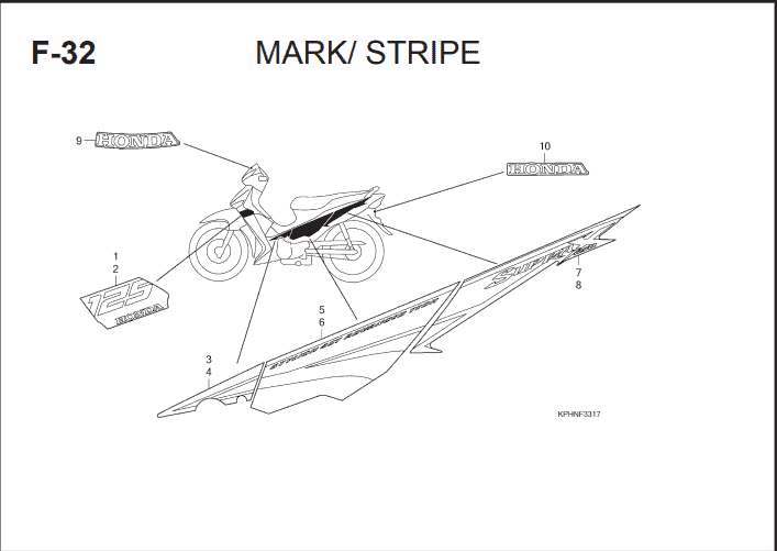 Katalog Suku Cadang Honda Supra X 125 KVL