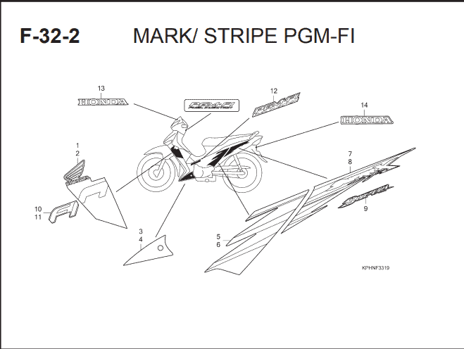 Katalog Suku Cadang Honda Supra X 125 KVL